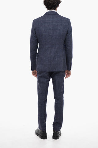CC COLLECTION District Check RESET Flax Blend Suit