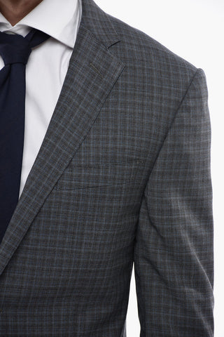 Virgin Wool ACADEMY Suit with Tattersall Pattern