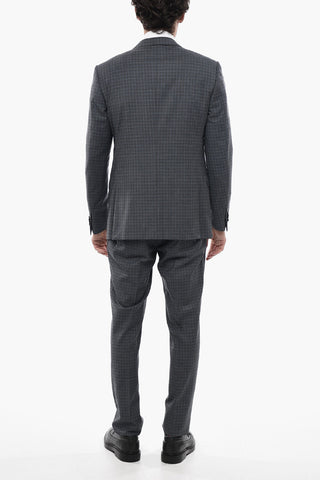 Virgin Wool ACADEMY Suit with Tattersall Pattern