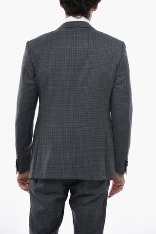 Virgin Wool ACADEMY Suit with Tattersall Pattern