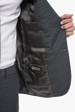Virgin Wool ACADEMY Suit with Tattersall Pattern