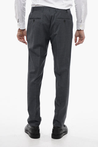 Virgin Wool ACADEMY Suit with Tattersall Pattern