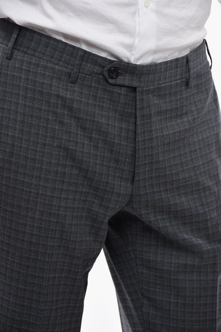 Virgin Wool ACADEMY Suit with Tattersall Pattern