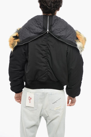 Bomber Drop Shoulder Con Ecopelliccia