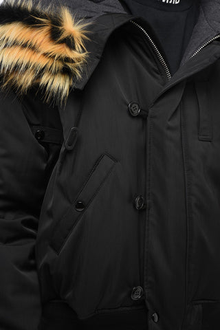 Bomber Drop Shoulder Con Ecopelliccia
