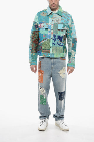 Patchwork Lightweight Jacket with Double Breast Pocket