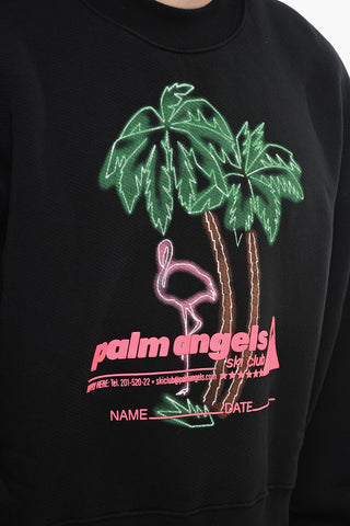 Crew-Neck Oversized Sweatshirt with Embossed Logo