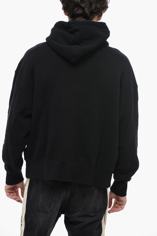 Cotton Hoodie with Padded Embroidery
