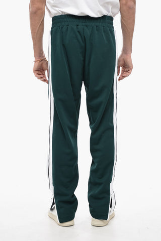 Track Pants with Contrasting side Bands and Ankle Zip