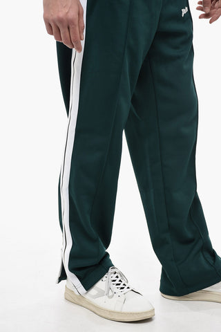 Track Pants with Contrasting side Bands and Ankle Zip