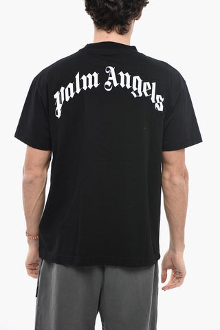 Crew-Neck Cotton T-shirt with Maxi Print