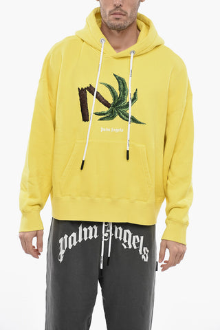 Embroidered BROKEN PALM Cotton Hoodie