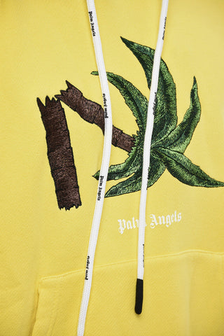 Embroidered BROKEN PALM Cotton Hoodie
