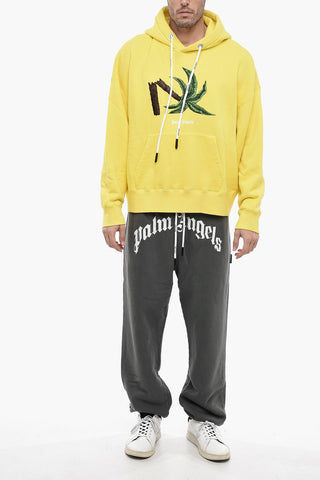 Embroidered BROKEN PALM Cotton Hoodie
