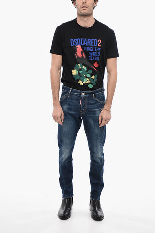 SEXY TWIST Skinny Denims with Stonewash Effect 15cm