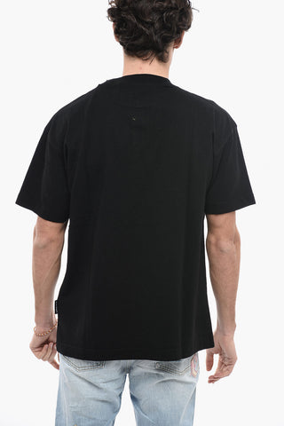 Crewneck T-Shirt with Maxi Spray Print