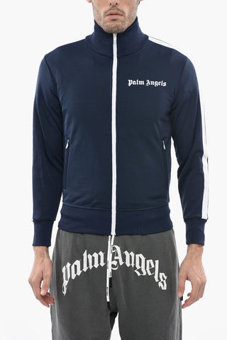 Two-Tone Track Sweatshirt with Contrasting Side Bands