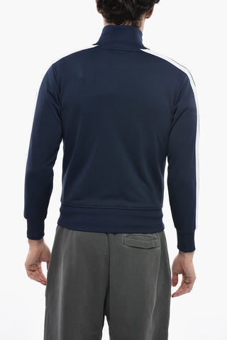 Two-Tone Track Sweatshirt with Contrasting Side Bands