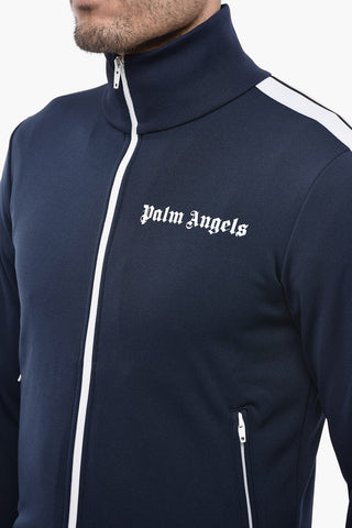 Two-Tone Track Sweatshirt with Contrasting Side Bands