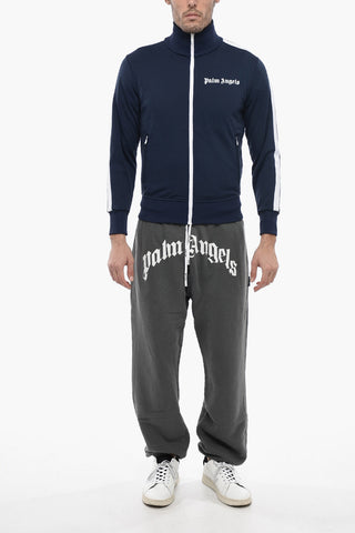 Two-Tone Track Sweatshirt with Contrasting Side Bands