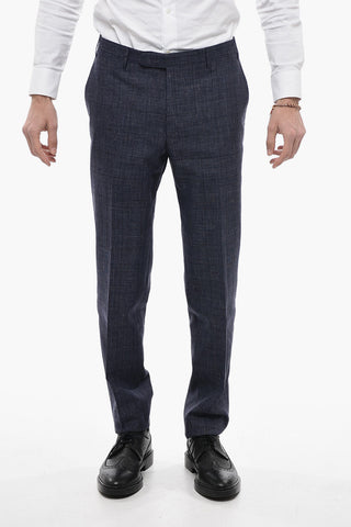 CC COLLECTION Abito in Misto Lino con Motivo District Check
