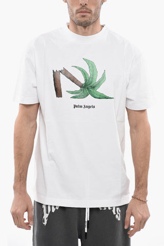 Front Printed BROKEN PALM Crew-neck T-Shirt