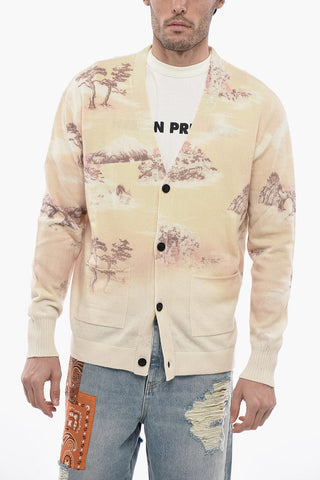 Cashmere and Wool Cardigan with Patch Pockets