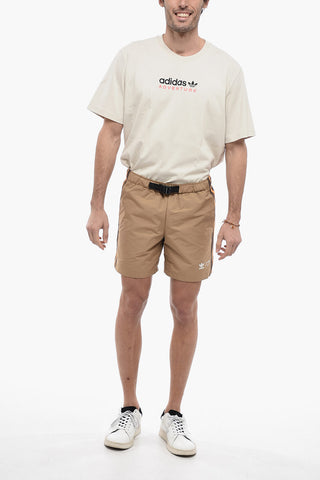 HUMAN MADE Shorts with Contrasting Side Bands and Industrial Belt