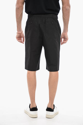 4 Pocket Cotton Shorts with Side Contrasting Bands