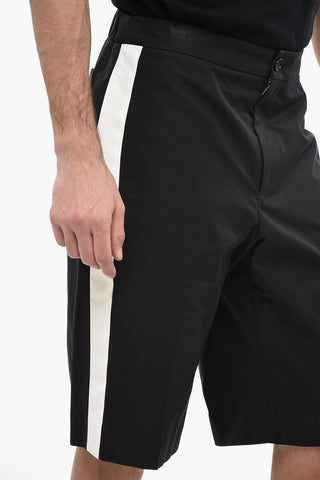 4 Pocket Cotton Shorts with Side Contrasting Bands