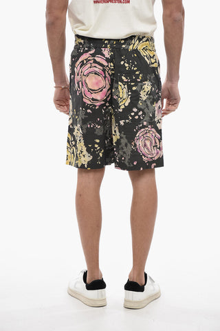 Tie Dye Cotton BAKINO Shorts with Elastic Waistband