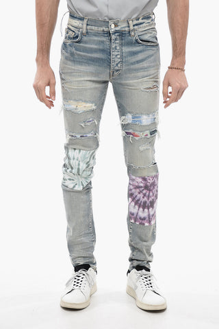 Distressed Jeans With Tie Dye effect Patches 14cm