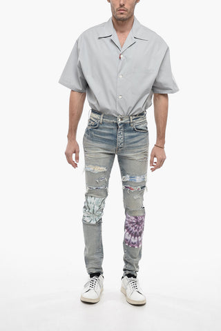 Distressed Jeans With Tie Dye effect Patches 14cm