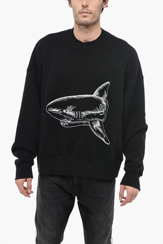 Felpa Girocollo SHARK con Ricamo