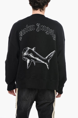 Felpa Girocollo SHARK con Ricamo