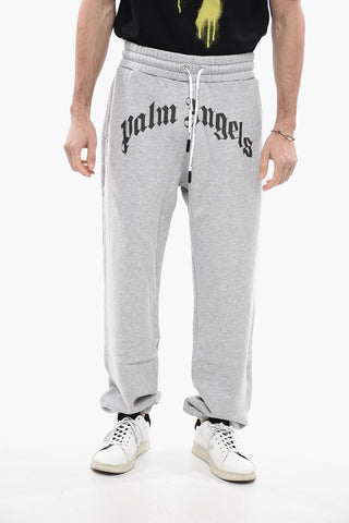 Cotton Joggers with Gothic Print