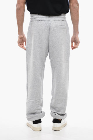 Cotton Joggers with Gothic Print