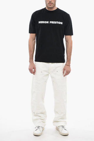 T-Shirt Girocollo 100%HP in Cotone con Ricamo