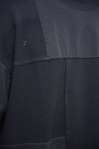 Oversize Crew-neck T-shirt with Patchwork