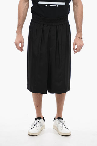 Elastic Waistband Satin Shorts