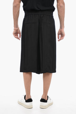 Elastic Waistband Satin Shorts