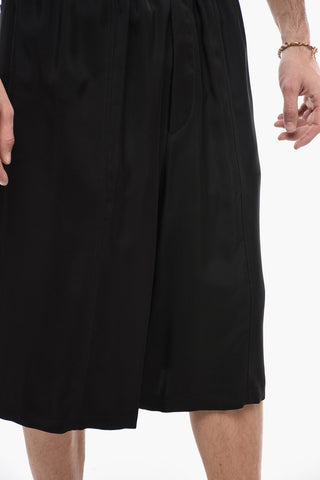 Elastic Waistband Satin Shorts