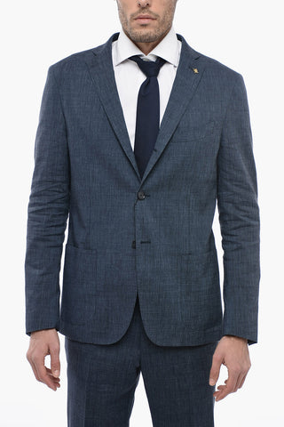 CC COLLECTION Pin Check REWARD Suit with Patch Pockets