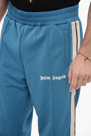 Track Pants with Contrasting side Bands and Ankle Zip