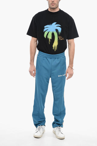 Track Pants with Contrasting side Bands and Ankle Zip