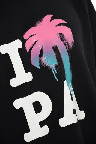 I LOVE PALM Crewneck Sweatshirt with Graphic Print