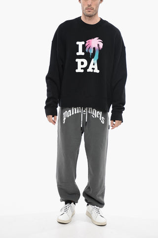 I LOVE PALM Crewneck Sweatshirt with Graphic Print