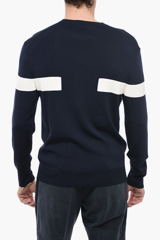 Viscose Blend Sweater with Contrastig Pattern