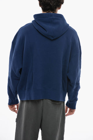 Felpa Hoodie in Cotone con Tasca a toppa