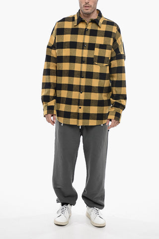 Overshirt a Quadri Buffalo con Taschino a Toppa